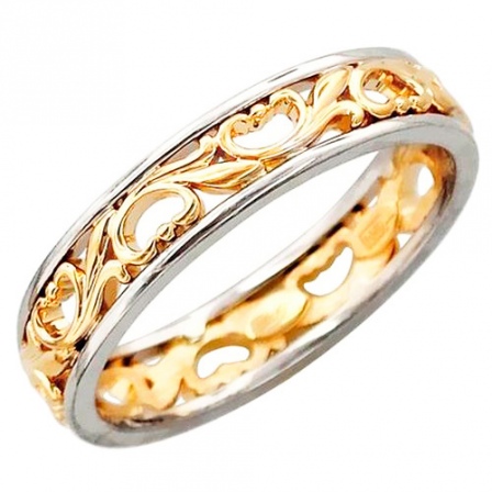 Обручальное кольцо из комбинированного золота (арт. 829330)