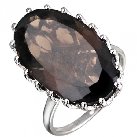 Кольцо с раухтопазом из серебра (арт. 829438)
