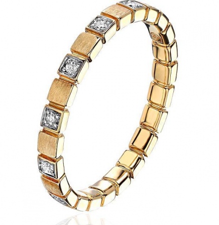 Кольцо с 12 бриллиантами из жёлтого золота (арт. 840350)