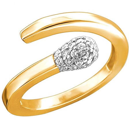Кольцо с 40 бриллиантами из жёлтого золота (арт. 841686)