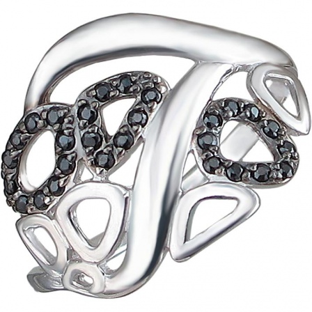 Кольцо с фианитами из серебра (арт. 850275)