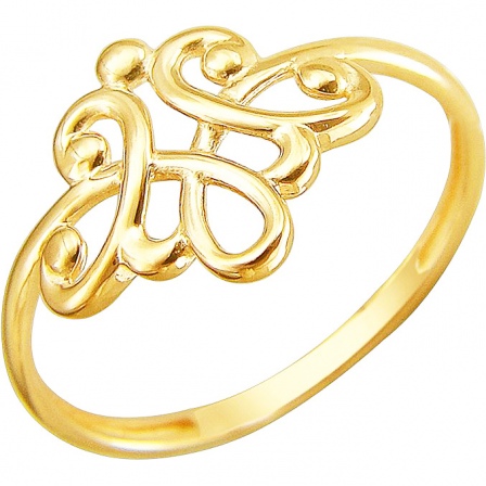 Кольцо Узелок из жёлтого золота (арт. 851235)