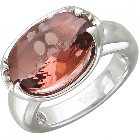 Кольцо с 1 кристаллом swarovski из серебра (арт. 851444)