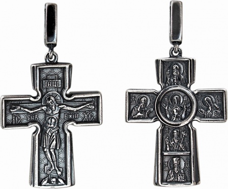 Крестик из чернёного серебра (арт. 852436)