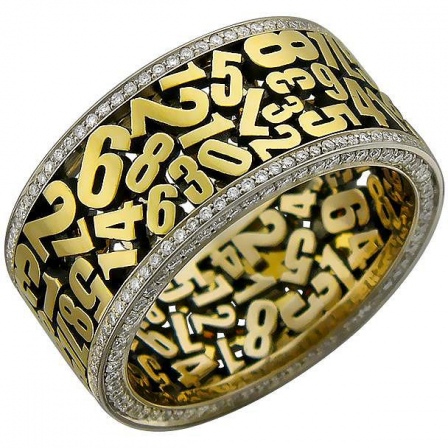 Кольцо с 282 бриллиантами из комбинированного золота 750 пробы (арт. 854336)