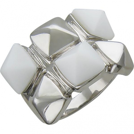 Кольцо с агатами из серебра (арт. 856055)