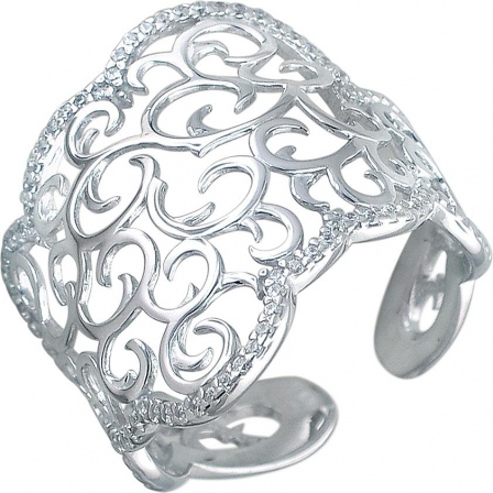 Кольцо с 61 цирконием из серебра (арт. 858457)