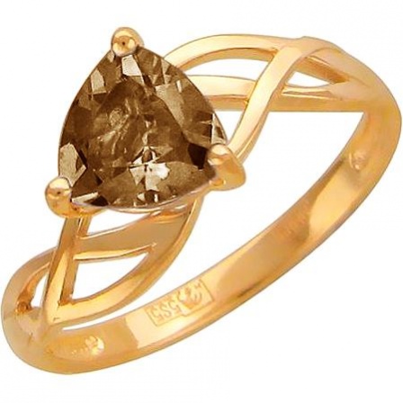 Кольцо с 1 раухтопазом из красного золота (арт. 864454)