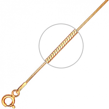 Цепочка плетения "Шнурок" из серебра с позолотой (арт. 864536)