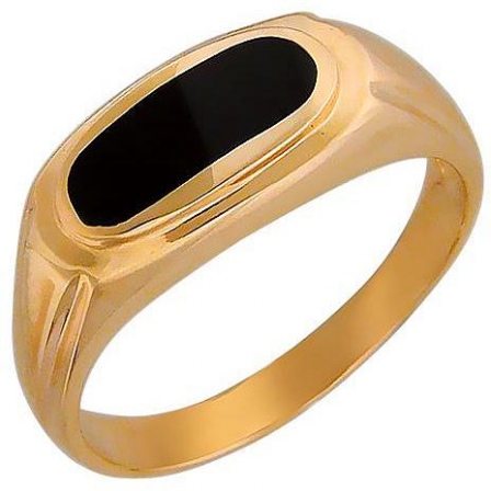 Кольцо с 1 ониксом из красного золота (арт. 866684)