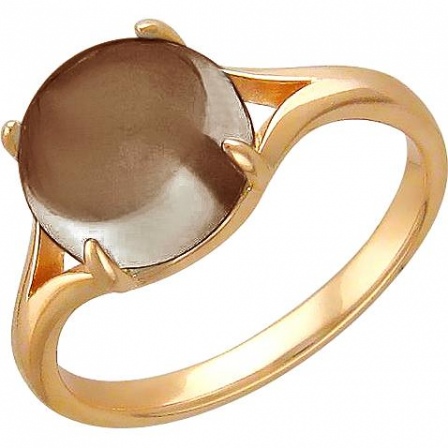 Кольцо с 1 раухтопазом из красного золота (арт. 869717)