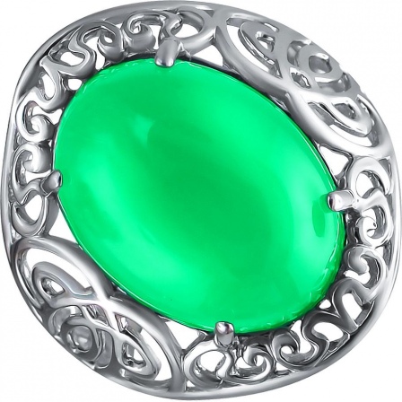 Кольцо с агатами из серебра (арт. 870029)