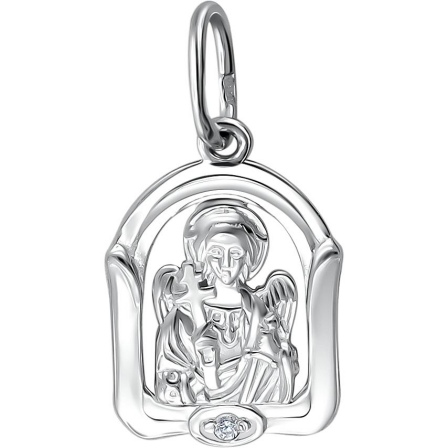 Подвеска-иконка "Ангел-Хранитель" из серебра (арт. 870323)