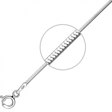 Цепочка плетения "Шнурок" из серебра (арт. 879438)