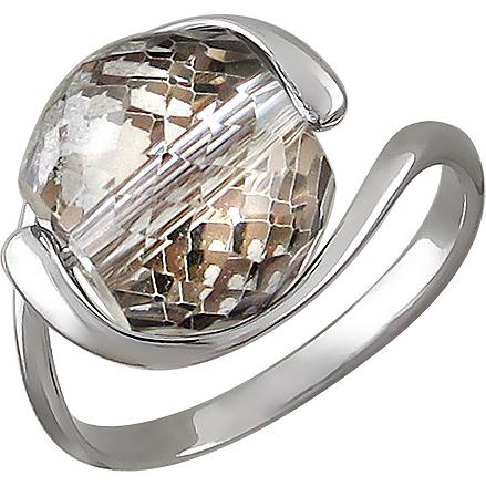 Кольцо с 1 кристаллом swarovski из серебра (арт. 880195)