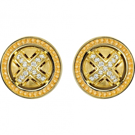 Серьги с 26 бриллиантами из жёлтого золота (арт. 890456)