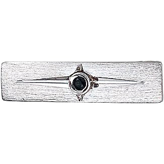 Зажим для галстука с 1 сапфиром из серебра (арт. 890511)