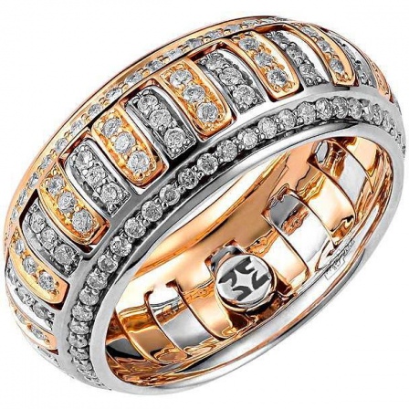 Кольцо с 198 бриллиантами из комбинированного золота (арт. 891006)