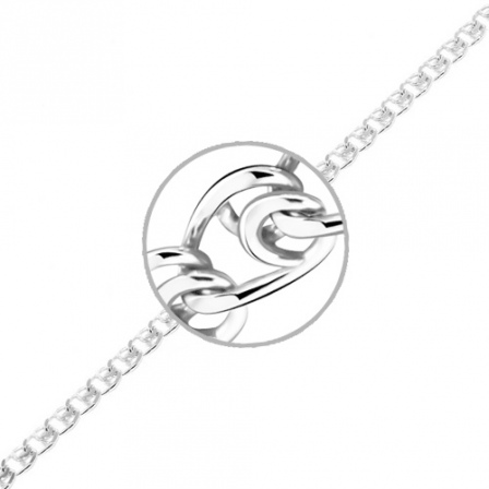 Цепочка плетения "Лав" из серебра (арт. 900010)