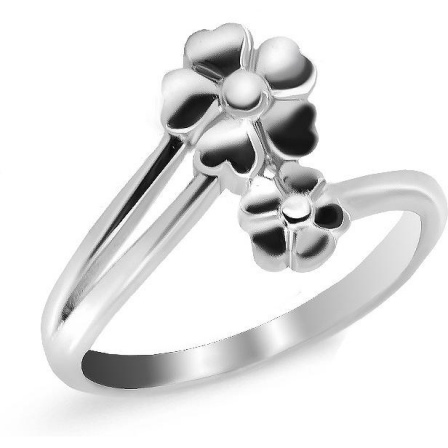 Кольцо Цветы из серебра (арт. 904333)