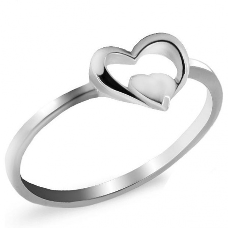 Кольцо Сердце из серебра (арт. 904338)