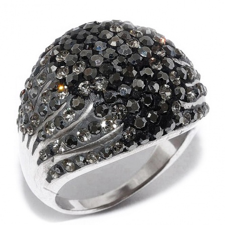 Кольцо с кристаллами swarovski из серебра (арт. 908024)