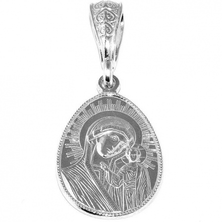 Подвеска-иконка Казанская Богородица из серебра (арт. 908649)