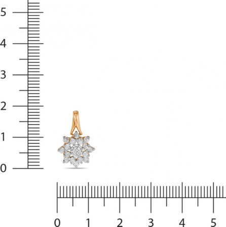 Подвеска с 1 бриллиантом из красного золота (арт. 2000288)