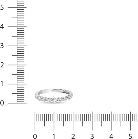 Кольцо с 7 бриллиантами из белого золота (арт. 2004657)