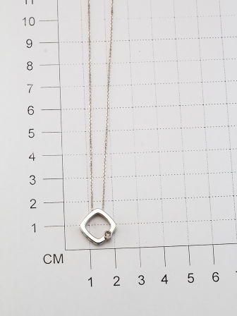 Колье с 1 бриллиантом из серебра (арт. 2055609)