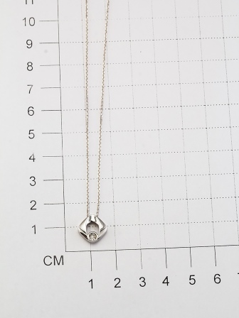 Колье с 1 бриллиантом из серебра (арт. 2055893)