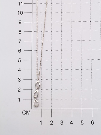 Колье с 3 бриллиантами из серебра (арт. 2056013)