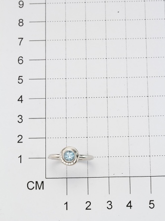 Кольцо с топазом и фианитами из серебра (арт. 2056527)