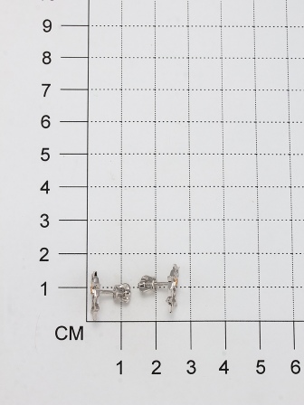 Серьги Звёзды с 2 бриллиантами из серебра и золота (арт. 2057307)