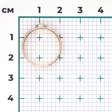 Кольцо с фианитами из комбинированного золота (арт. 2213542)