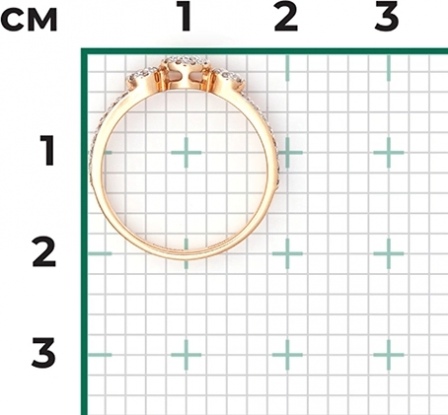 Кольцо с 59 бриллиантами из красного золота (арт. 2215510)