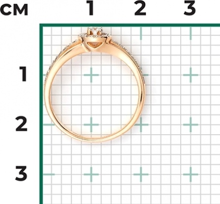 Кольцо с 32 бриллиантами из красного золота (арт. 2215543)