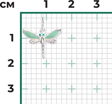 Подвеска с эмалью из серебра (арт. 2219393)