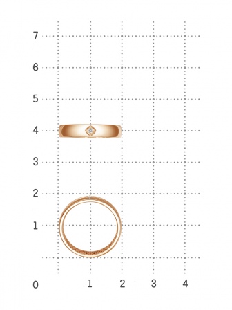 Кольцо с 1 бриллиантом из красного золота (арт. 2280547)