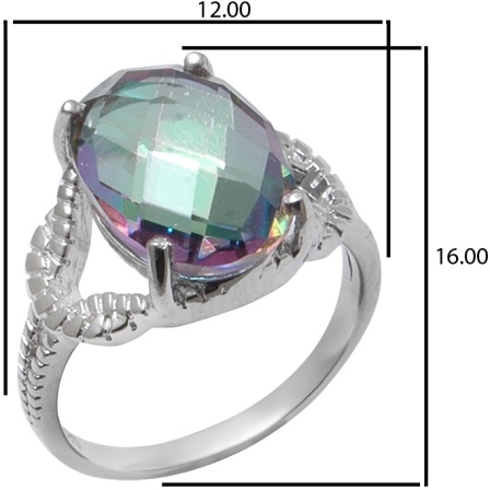 Кольцо с кварцами из серебра (арт. 2393327)