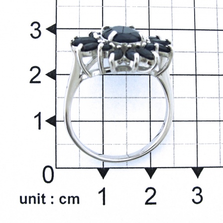 Кольцо с сапфирами из серебра (арт. 2393525)