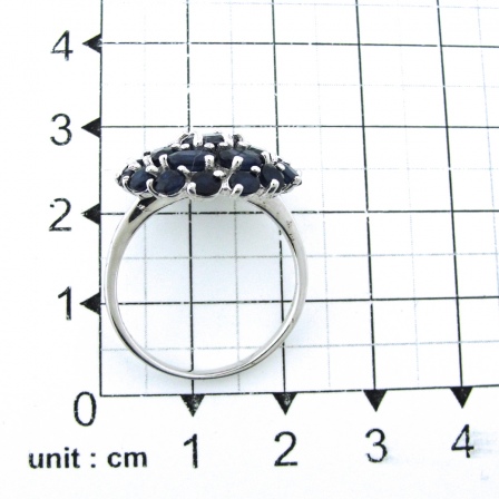 Кольцо с сапфирами из серебра (арт. 2393533)