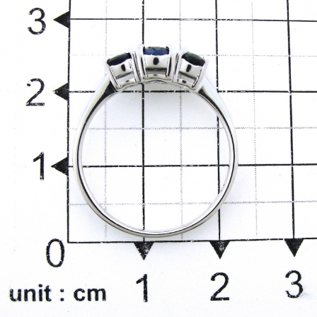 Кольцо с сапфирами из серебра (арт. 2393682)