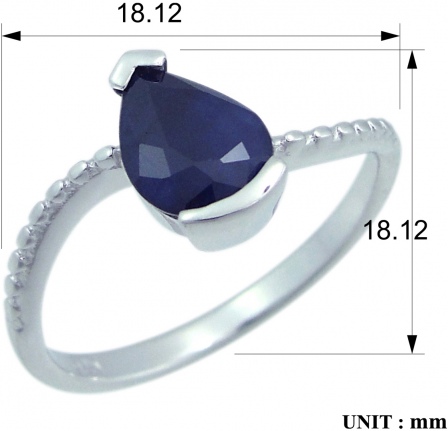 Кольцо с сапфирами из серебра (арт. 2393780)