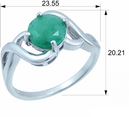 Кольцо с изумрудами из серебра (арт. 2393788)