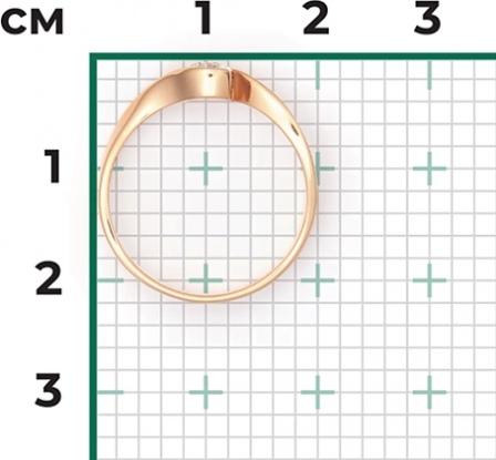 Кольцо с 1 бриллиантом из красного золота (арт. 2441762)