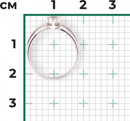 Кольцо с 1 бриллиантом из белого золота (арт. 2441902)