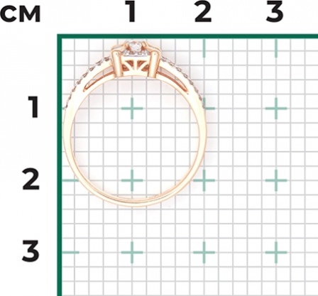 Кольцо с 41 бриллиантом из красного золота (арт. 2442390)