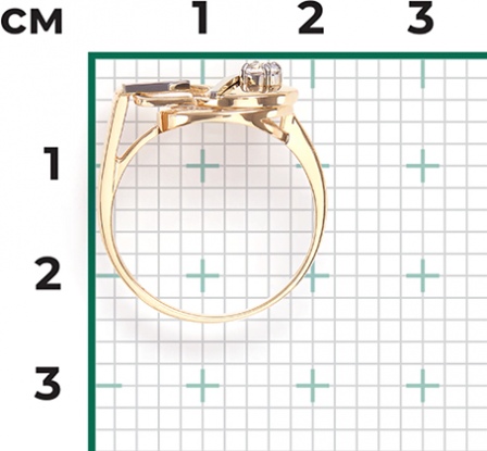 Кольцо с топазами из комбинированного золота (арт. 2444544)