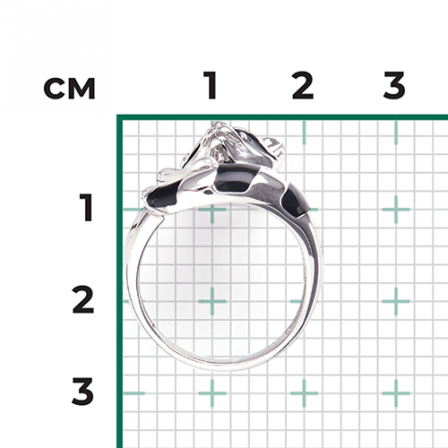 Кольцо с эмалью из серебра (арт. 2445124)